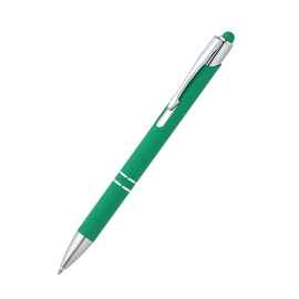 Ручка металлическая Ingrid софт-тач, зеленая, Цвет: зеленый, Размер: 14,4 x 1 x 1,3 см