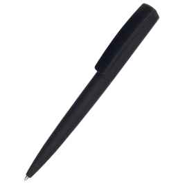 Ручка пластиковая Jangle, софт-тач, черная, Цвет: черный