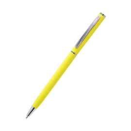Ручка металлическая Tinny Soft софт-тач, желтая, Цвет: желтый