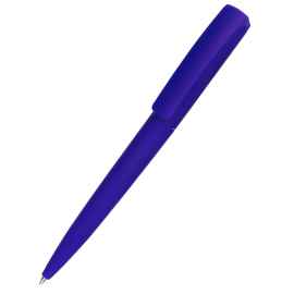Ручка пластиковая Jangle, софт-тач, темно-синяя, Цвет: темно-синий
