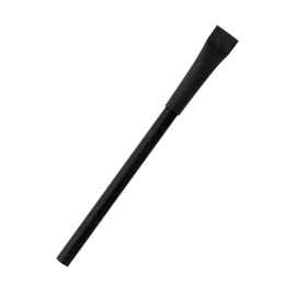 Ручка картонная Greta с колпачком, черная, Цвет: черный