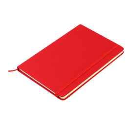 Блокнот A5 &quot;Monte&quot; с линованными страницами, красный, Цвет: красный
