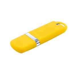 Флешка “Shape” с покрытием Софт Тач 16 GB, желтая, Цвет: желтый