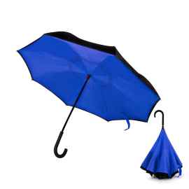 Зонт-трость механический  Chaplin, черно-синий, Цвет: черно-синий