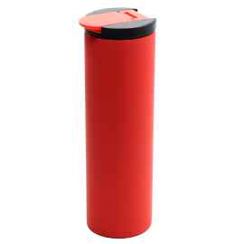 Термокружка с двойной металлической стенкой Rolly, софт-тач, красный, Цвет: красный, Объем: 500 мл