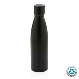 Вакуумная бутылка из переработанной нержавеющей стали RCS, 0,5 л, Черный, Цвет: черный,, Размер: , высота 26 см., диаметр 7 см.