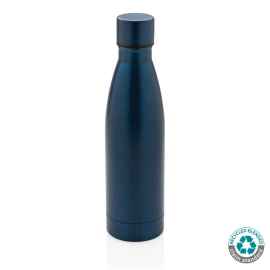 Вакуумная бутылка из переработанной нержавеющей стали RCS, 0,5 л, Синий, Цвет: синий,, Размер: , высота 26 см., диаметр 7 см.