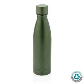Вакуумная бутылка из переработанной нержавеющей стали RCS, 0,5 л, Зеленый, Цвет: зеленый,, Размер: , высота 26 см., диаметр 7 см.