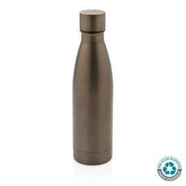 Вакуумная бутылка из переработанной нержавеющей стали RCS, 0,5 л, Коричневый, Цвет: коричневый,, Размер: , высота 26 см., диаметр 7 см.