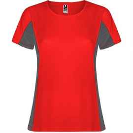 Спортивная футболка SHANGHAI WOMAN женская, КРАСНЫЙ/ТЕМНЫЙ ГРАФИТ M