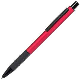 CACTUS, ручка шариковая, красный/черный, алюминий, прорезиненный грип, Цвет: красный