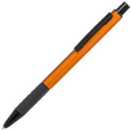 CACTUS, ручка шариковая, оранжевый/черный, алюминий, прорезиненный грип, Цвет: оранжевый