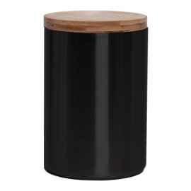 Термокружка BAMBOO с крышкой, 350мл. черный, нержавеющая сталь, бамбук, Цвет: черный