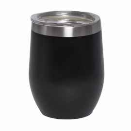 Термокружка ERGO, 350мл. черный, нержавеющая сталь, пластик, Цвет: черный