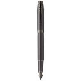 Перьевая ручка Parker IM Professionals Monochrome Titanium, перо:F/M, цвет чернил: blue, в подарочной упаковке.