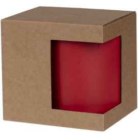 Коробка для кружки с окном Cupcase, крафт, Размер: 11,2х9,3х10,6 см, внутренние размеры: 11х9х10,5