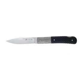 Нож складной Stinger, 100 мм (серебристый), материал рукояти: сталь, алюминий (чёрно-серебристый)