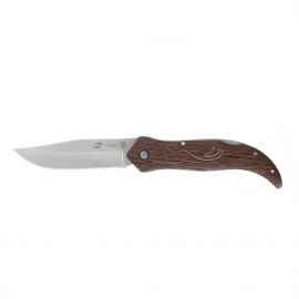 Нож складной Stinger, 105 мм (серебристый), материал рукояти:древесина венге (коричневый)