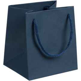 Пакет бумажный под кружку Cupfull, темно-синий, Цвет: синий, темно-синий, Размер: 12х10х13 см