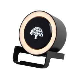 Bluetooth колонка-подставка 'Smart Loud' с беспроводным (10W) зарядным устройством, лампой и подсветкой логотипа, черный