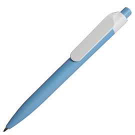 Ручка шариковая N16 soft touch, голубой, пластик, цвет чернил синий, Цвет: голубой