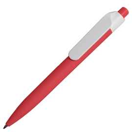 Ручка шариковая N16 soft touch, красный, пластик, цвет чернил синий, Цвет: красный