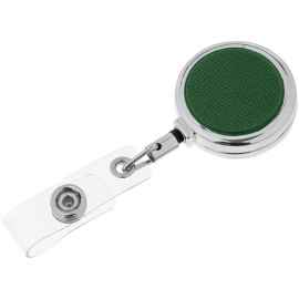 Ретрактор Devon, темно-зеленый, Цвет: зеленый, темно-зеленый, Размер: диаметр 3,2 см, длина шнура 99 см