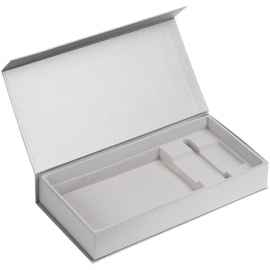 Коробка Planning с ложементом под набор с планингом, ежедневником и ручкой, серебристая, Цвет: серебристый