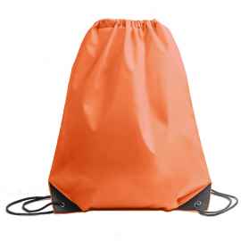 Рюкзак мешок с укреплёнными уголками BY DAY, оранжевый, 35*41 см, полиэстер 210D, Цвет: оранжевый