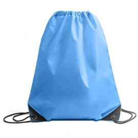 Рюкзак мешок с укреплёнными уголками BY DAY, голубой, 35*41 см, полиэстер 210D, Цвет: голубой