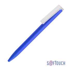 Ручка шариковая 'Clive', синий, покрытие soft touch, синий с серебристым