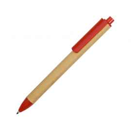 Ручка картонная шариковая Эко 2.0, 18380.01, Цвет: красный,бежевый