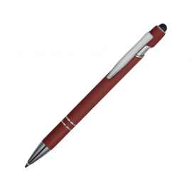 Ручка-стилус металлическая шариковая Sway soft-touch, 18381.11, Цвет: темно-красный