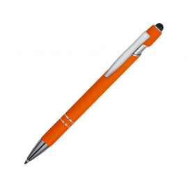 Ручка-стилус металлическая шариковая Sway soft-touch, 18381.13, Цвет: оранжевый