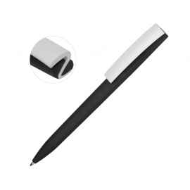 Ручка пластиковая soft-touch шариковая Zorro, 18560.07, Цвет: черный,белый