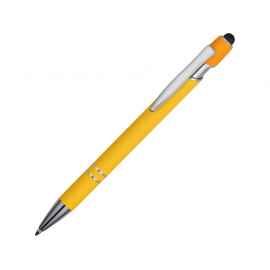 Ручка-стилус металлическая шариковая Sway soft-touch, 18381.04, Цвет: желтый,желтый