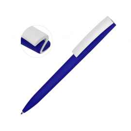 Ручка пластиковая soft-touch шариковая Zorro, 18560.02, Цвет: синий,белый