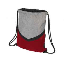 12038501 Спортивный рюкзак-мешок, Цвет: серый,красный
