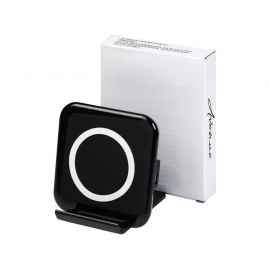 Беспроводное зарядное устройство-подставка для смартфона Catena, 12394700, Цвет: черный