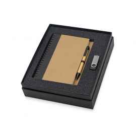 Подарочный набор Essentials с флешкой и блокнотом А5 с ручкой, 8Gb, 700321.07, Цвет: черный,натуральный, Размер: 8Gb