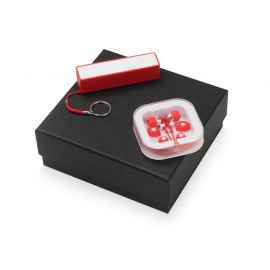 Подарочный набор Non-stop music с наушниками и зарядным устройством, 700310.01, Цвет: красный