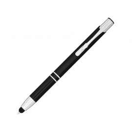 Ручка-стилус металлическая шариковая Moneta с анодированным покрытием, 10729800, Цвет: черный