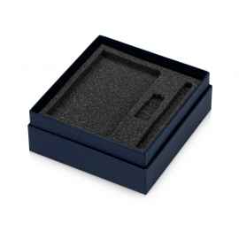 Коробка с ложементом Smooth M для ручки, флешки и блокнота А6, 700479, Цвет: синий