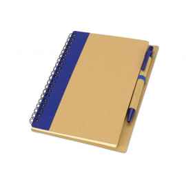 Блокнот Priestly с ручкой, 10626802, Цвет: темно-синий,темно-синий,натуральный