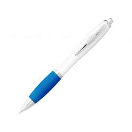 Ручка пластиковая шариковая Nash, черные чернила, 10637106, Цвет: белый,аква, Размер: черные чернила