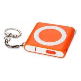 Брелок-рулетка с фонариком Книга, 1м, 1м, 719454, Цвет: оранжевый, Размер: 1м