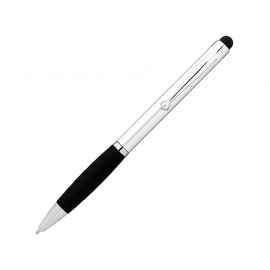 Ручка-стилус шариковая Ziggy, черные чернила, 10654101, Цвет: черный,серебристый, Размер: черные чернила