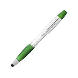 Ручка-стилус шариковая Nash с маркером, 10658103, Цвет: зеленый,серебристый