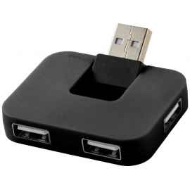 USB Hub Gaia на 4 порта, 12359800, Цвет: черный
