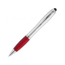 Ручка-стилус шариковая Nash, 10678501, Цвет: красный,серебристый
